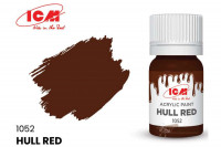 ICM C1052 Красно-коричневый(Hull Red), краска акрил, 12 мл