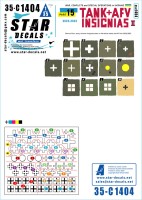 Star Decals 35-C1404 War in Ukraine # 14Ukrainian Tanks and AFV insignias.Some of the many various insignias seen in 2022-23 1/35