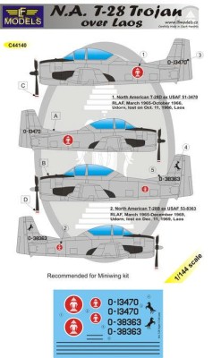 Lf Model C44140 Decals T-28 Trojan over Laos (MINIWING) 1/144