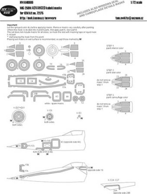 New Ware NWA-M0686 1/72 Mask MiG-25BM ADVANCED (ICM 72175)