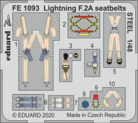 Eduard FE1093 1/48 Lightning F.2A seatbelts STEEL (AIRF)
