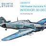 Quinta Studio QD48410 семейства Hurricane (Arma Hobby) 3D Декаль интерьера кабины 1/48