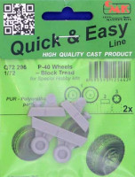 CMK Q72296 P-40 wheels - block tread (SP.HOBBY) 1/72