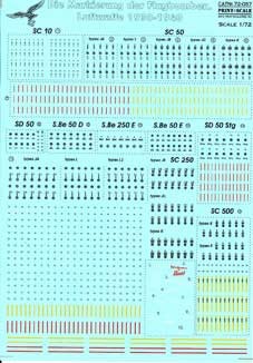 Print Scale 72-057 Die Markierung der Flugbomben.Luftwaffe 1930-1940 1/72
