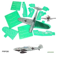 77Propeller 77PRP051 Bf 109G-6 Wilde Sau camouflage stencils (EDU) 1/48
