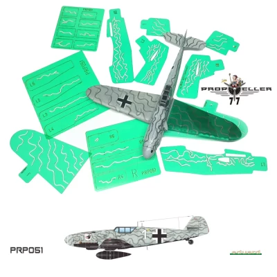 77Propeller 77PRP051 Bf 109G-6 Wilde Sau camouflage stencils (EDU) 1/48