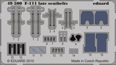 Eduard 49500 F-111 late seatbelts Hobby Boss
