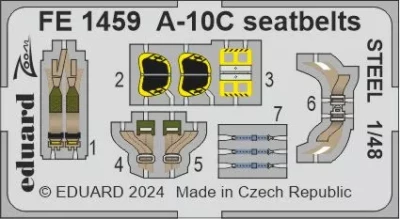 Eduard FE1459 A-10C seatbelts STEEL (G.W.H.) 1/48