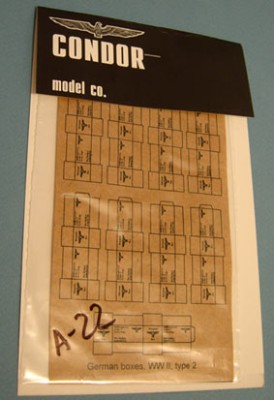 Condor А-022	Картонные коробки, Германия, WW II, тип 2, 9 шт