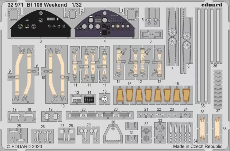 Eduard 32971 SET Bf 108 Weekend (EDU) 1/32