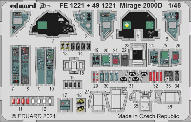 Eduard FE1221 Mirage 2000D (KIN) 1/48