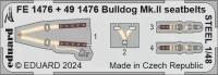 Eduard FE1476 Bulldog Mk.II seatbelts STEEL (AIRF) 1/48