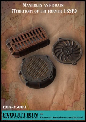 Evolution Miniatures EMA-35003 Канализационные люки и решетки 1/35