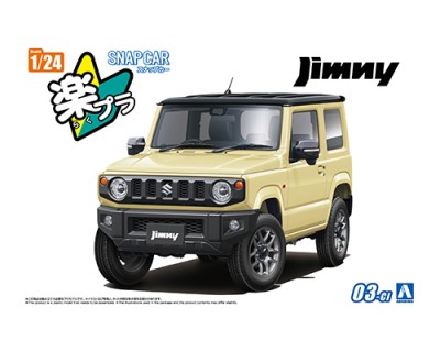 Aoshima 65976 SUZUKI JB64 Jimny 2018 Chiffon Ivory Metallic, SNAP KIT (сборка без клея) 1/24