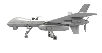 Miniwing Plastic MINI356 MQ-9 NASA, bagged plastic kit with (3D-Printed) resin POD. 1/144