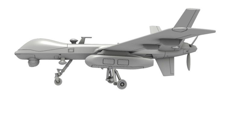 Miniwing Plastic MINI356 MQ-9 NASA, bagged plastic kit with (3D-Printed) resin POD. 1/144