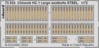 Eduard 73833 SET Chinook HC.1 cargo seatbelts STEEL (AIRF) 1/72