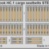 Eduard 73833 SET Chinook HC.1 cargo seatbelts STEEL (AIRF) 1/72