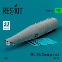 Reskit 35038 GPU-2/A 20mm gun pod (AH-1G) 1/35