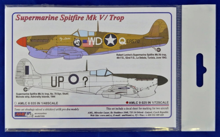 AML AMLC72025 Декали Spitfire Mk.V/Trop (2 versions) 1/72