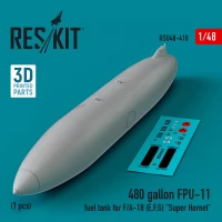 Reskit U48410 480 gallon FPU-11 fuel tank F/A-18 S.Hornet 1/48