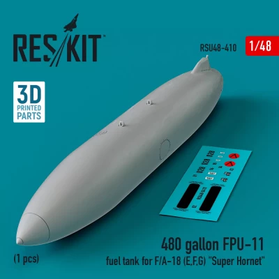 Reskit U48410 480 gallon FPU-11 fuel tank F/A-18 S.Hornet 1/48