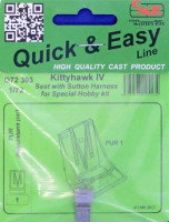 CMK Q72303 Seat w/ sutton harness for Kittyhawk IV (SPH) 1/72