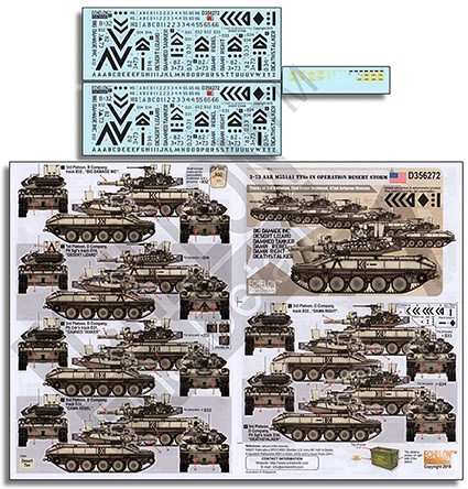 Echelon FD D356272 3-73 AAR M551A1 TTSs IN OPERATION DESERT STORM 3-73 Airborne Armor Regiment Sheridans during Operation Desert Storm 1/35
