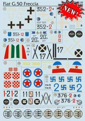 Print Scale 72-144 Fiat G.50 Freccia Wet decal 1/72
