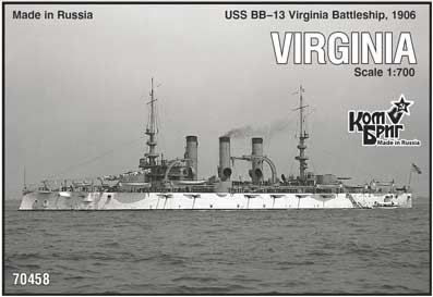 Combrig 70458 USS BB-13 Virginia Battleship, 1906 1/700