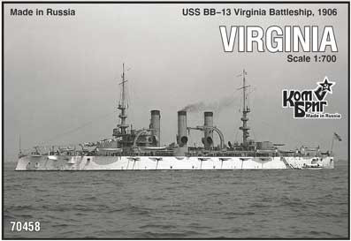Combrig 70458 USS BB-13 Virginia Battleship, 1906 1/700