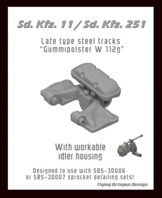 Sbs Model 35042 SdKfz.11/SdKfz.251 late tracks Gummip.W 112g 1/35