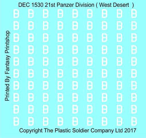 Plastic Soldier DEC1530 21st Panzer Division Western Desert (15 mm)