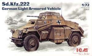 ICM 72411 Sd.Kfz.222, германский легкий бронеавтомобиль 1/72