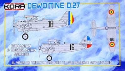 Kora Model KPK72105 Dewoitine D.27 Romanian&amp;Yugoslavian Service 1/72