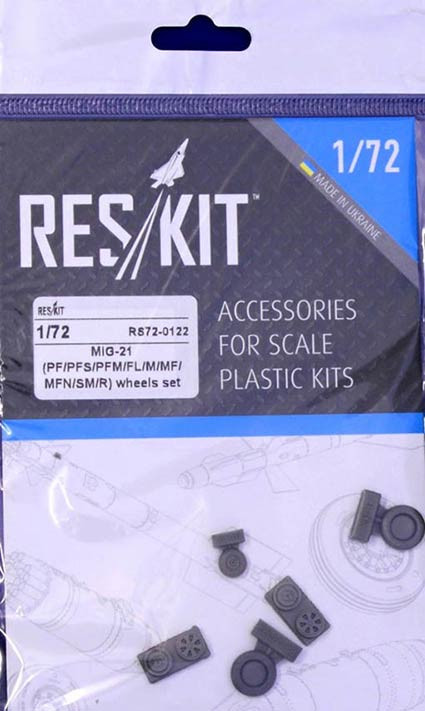 Reskit RS72-0122 MiG-21 PF/PFS/PFM/MF/MFN wheels set (EDU,ZVE) 1/72