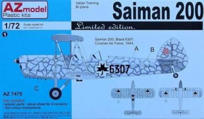AZ Model 74075 Saiman 200 (2x Croatia, Italy, Yugoslavia) 1/72