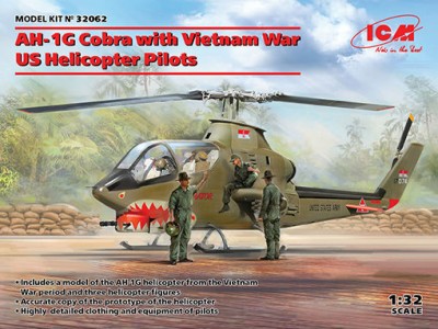 ICM 32062 AH-1G Cobra с американскими вертолетчиками (война во Вьетнаме) 1/32