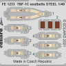 Eduard FE1233 TBF-1C seatbelts STEEL (ACAD) 1/48