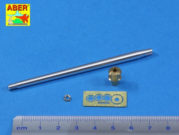 Aber 35 L-186 U.S. 76 mm M1A2 barrel with muzzle brake for Sherman M4A3E8 tank (designed to be used with Tamiya kits) 1/35