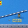 Aber 35 L-186 U.S. 76 mm M1A2 barrel with muzzle brake for Sherman M4A3E8 tank (designed to be used with Tamiya kits) 1/35