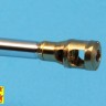 Aber 35 L-186 U.S. 76 mm M1A2 barrel with muzzle brake for Sherman M4A3E8 tank (designed to be used with Tamiya kits) 1/35