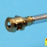 Aber 35 L-186 U.S. 76 mm M1A2 barrel with muzzle brake for Sherman M4A3E8 tank (designed to be used with Tamiya kits) 1/35