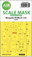 Art Scale 200-M32028 de Havilland Mosquito FB Mk.VI canopy frame paint masks (inside & outside) 1/32