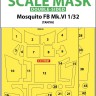 Art Scale 200-M32028 de Havilland Mosquito FB Mk.VI canopy frame paint masks (inside & outside) 1/32