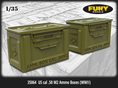 Fury Models 35264 US cal .50 M2 Ammo Boxes WWII (6 шт) 1/35