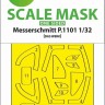 Art Scale 200-M32129 Messerschmitt P.1101 single-sided express fit mask 1/32