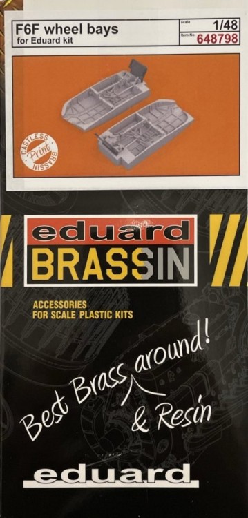 Eduard 648798 BRASSIN F6F wheel bays PRINT (EDU) 1/48