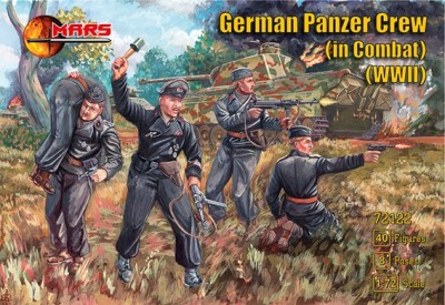 Mars MAR72122 German Panzer crew in combat (WWII) 1/72