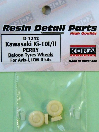 Kora Model D7242 Wheels for Ki-10 I/II PERRY (ballon tyres) 1/72